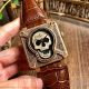 Perfect Replica Bell And Ross BR-01 Skull Brown Leather Strap 46mm Watch (9)_th.jpg